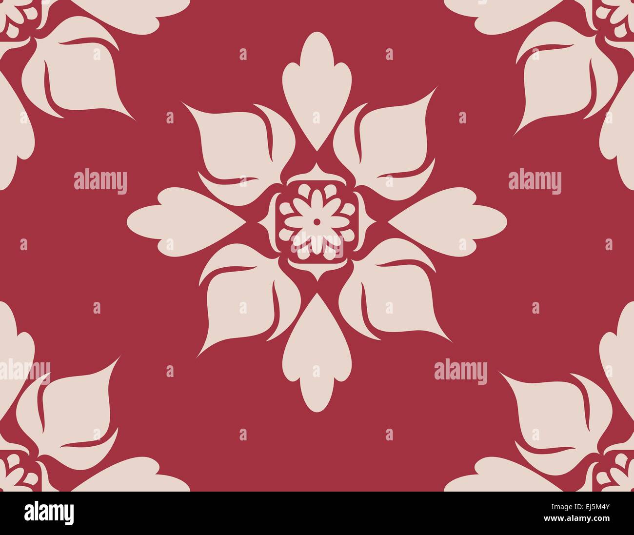 Immagine vettoriale di seamless pattern con fiori Foto Stock