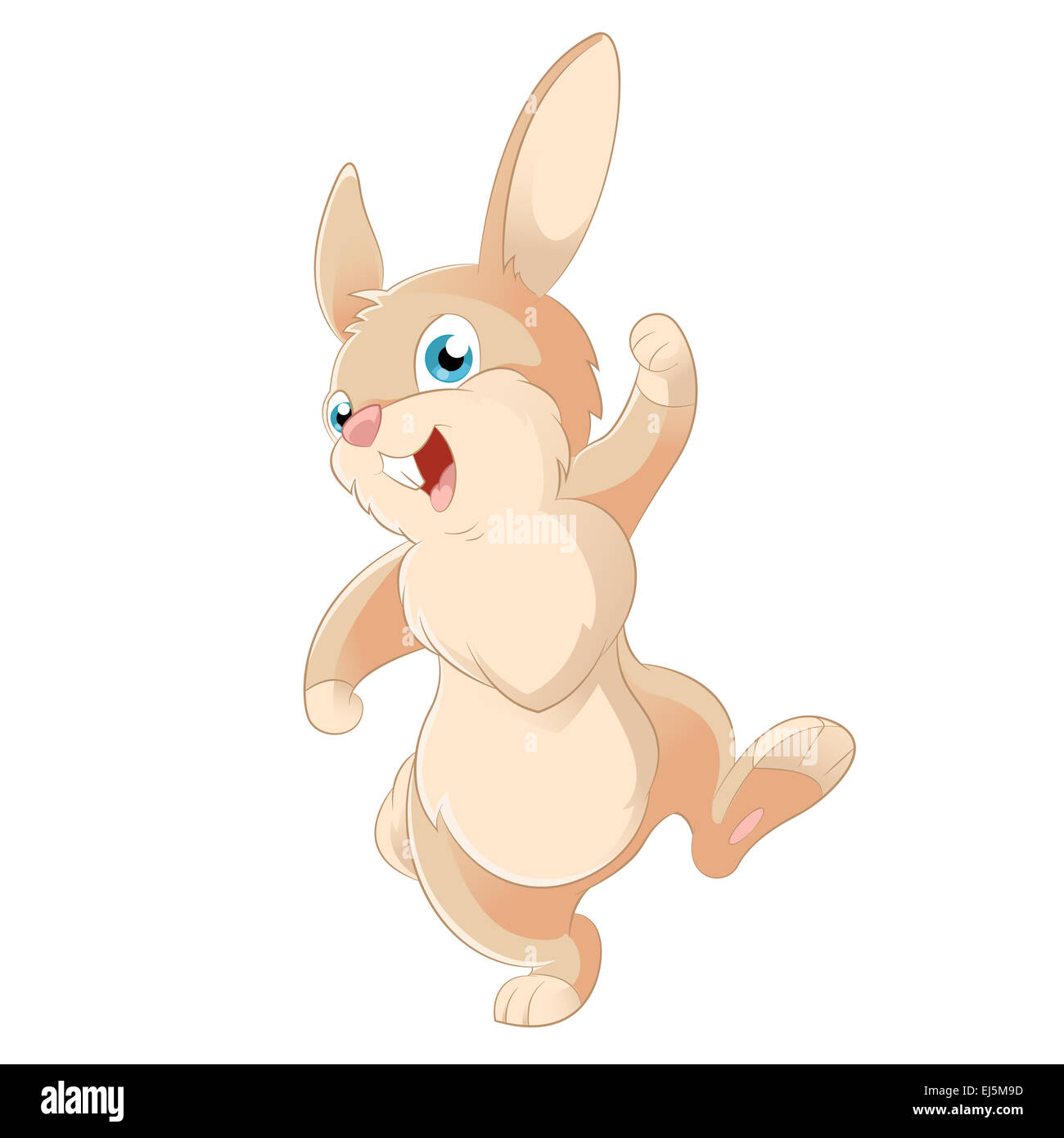 Immagine vettoriale di un simpatico cartoon rabbit Foto Stock