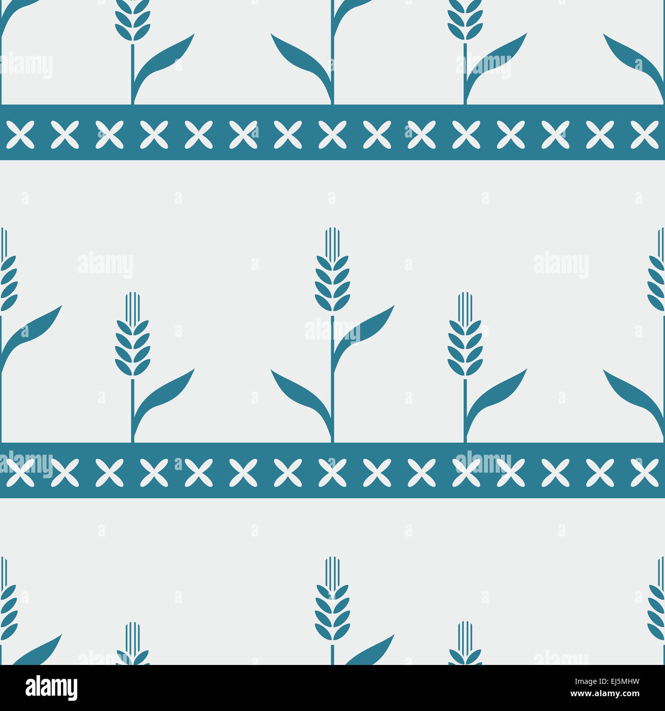 Immagine vettoriale di seamless pattern con grano Foto Stock