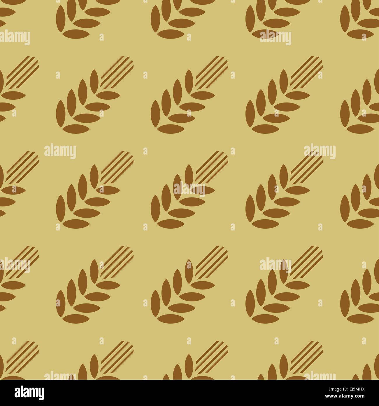 Immagine vettoriale di seamless pattern con grano Foto Stock