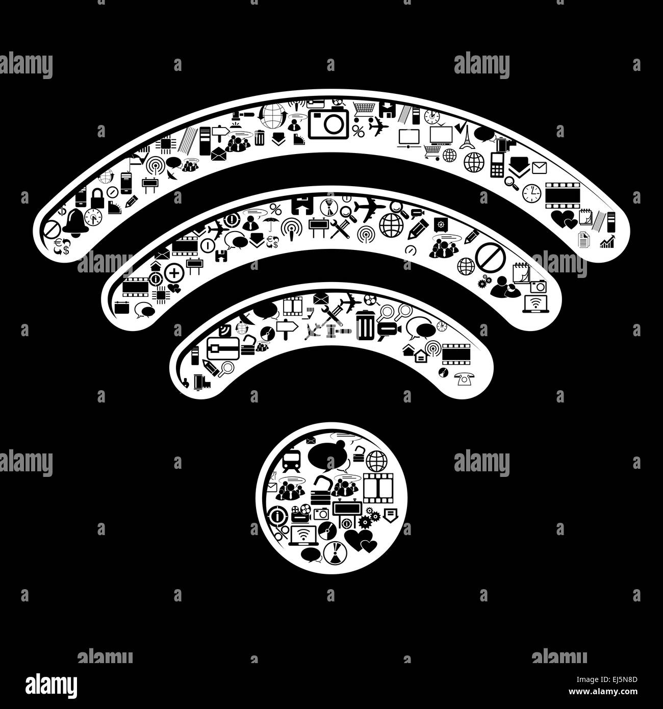 Simbolo di WiFi Foto Stock