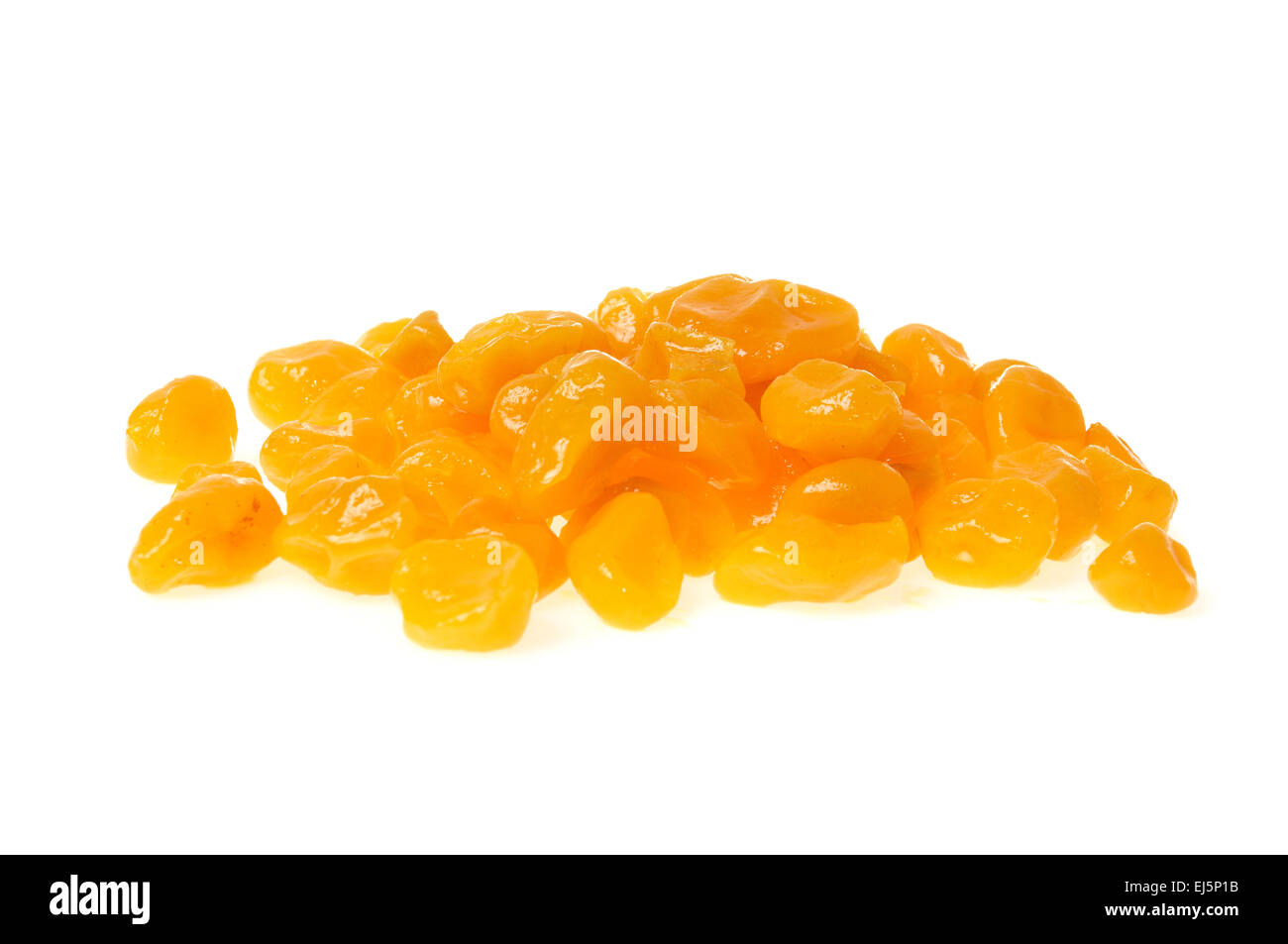 Cumulo di essiccato kumquat di colore giallo Foto Stock