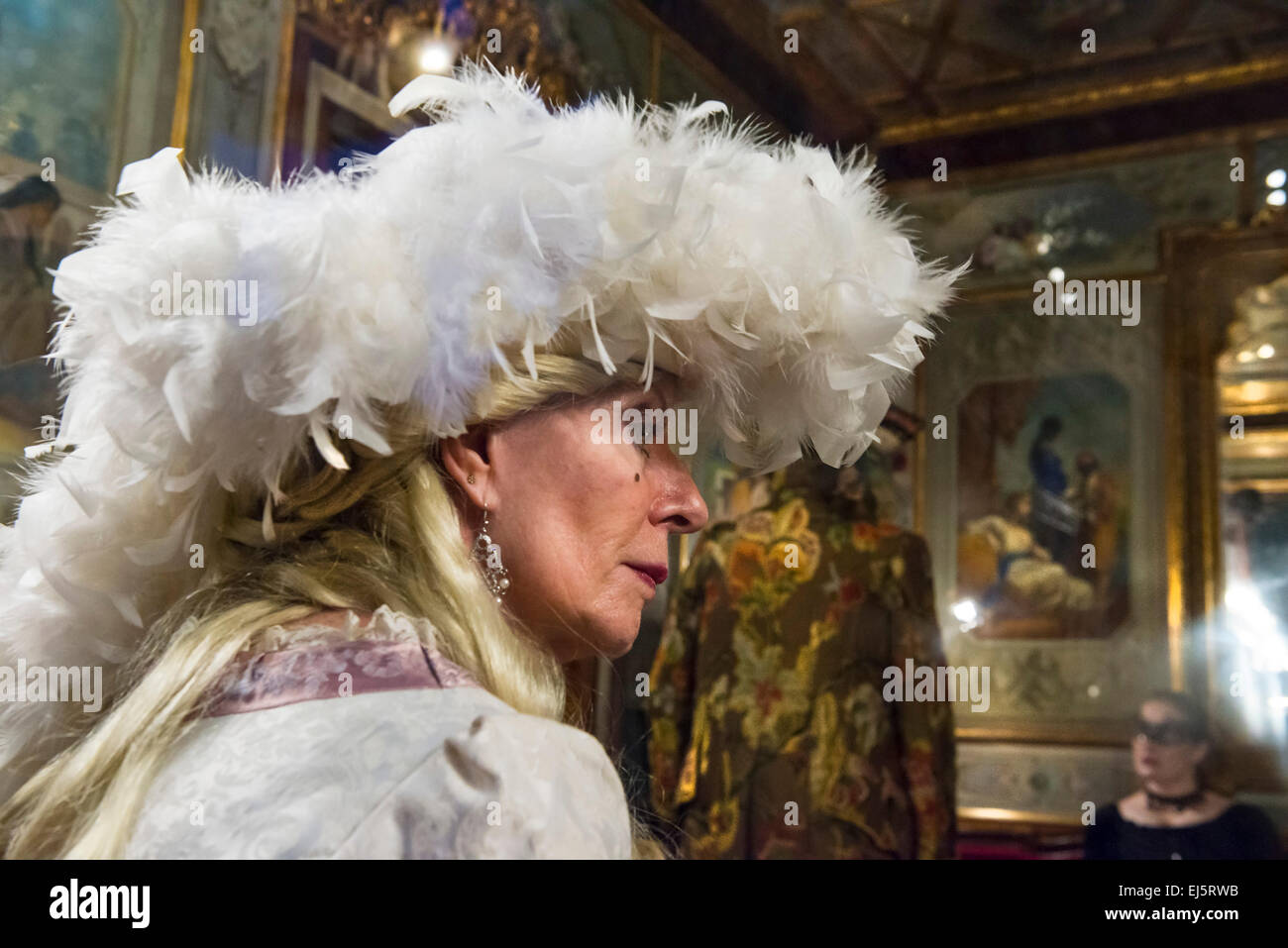 Maschere di Carnevale a Venezia Foto Stock
