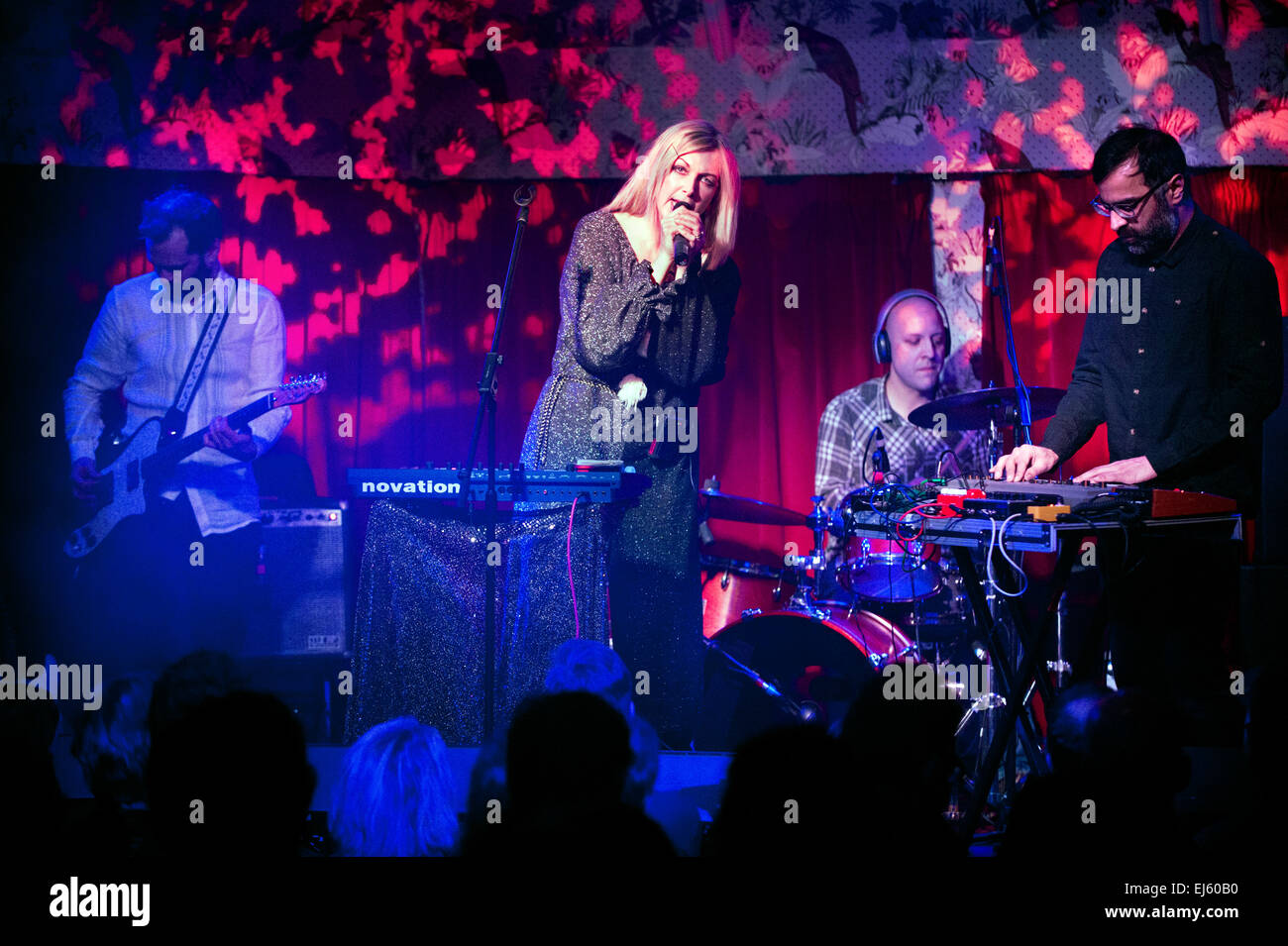 Manchester, Regno Unito. Xxi Mar, 2015. Jane Weaver e la sua band in concerto presso l'Istituto sordi, Manchester Foto Stock