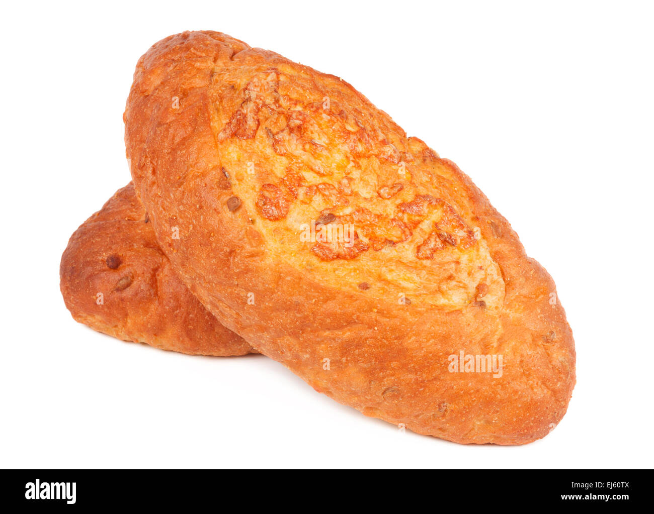 Il croato pane con formaggio isolato su bianco Foto Stock