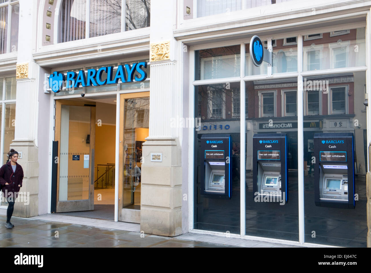 British Barclays Bank in st rna square,Manchester Inghilterra England Foto Stock