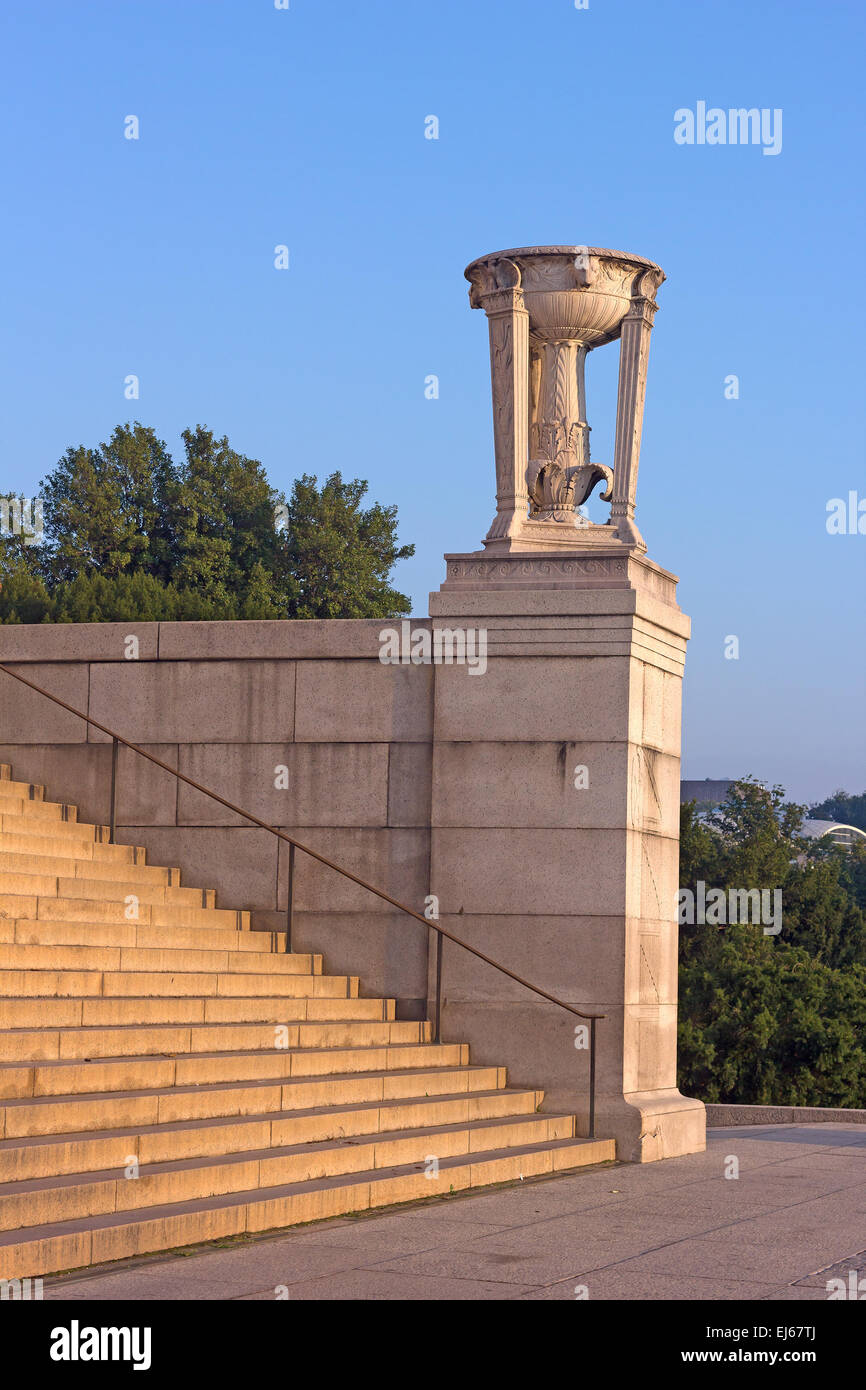 Fasi del Lincoln Memorial nella mattinata, Washington DC. Foto Stock