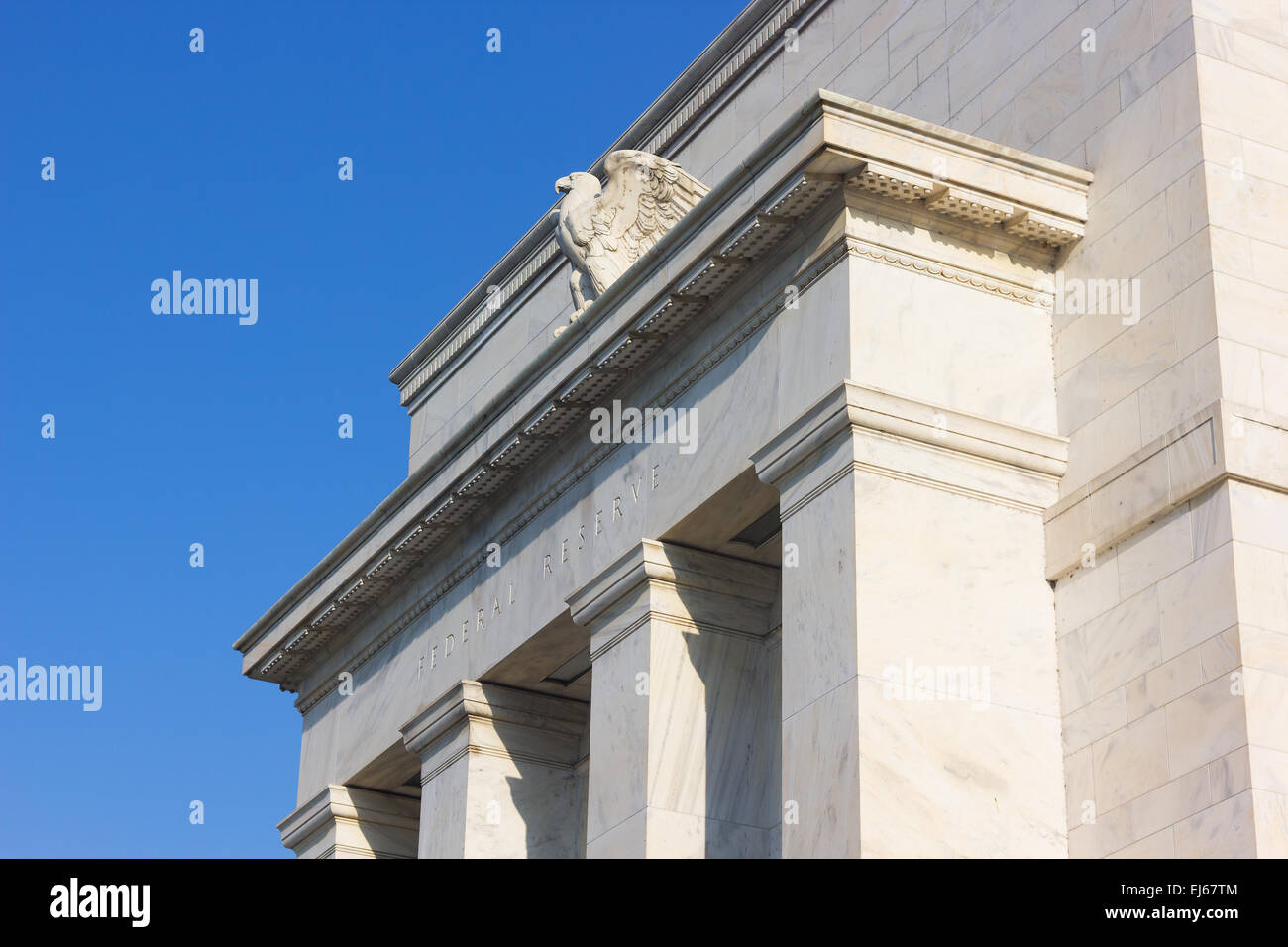 Federal Reserve building in Washington DC, US. Foto Stock