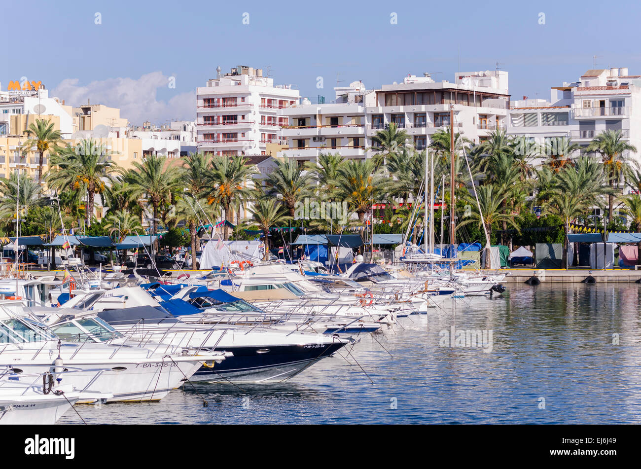 Sant Antoni de Portmany o San Antonio, Ibiza, Isole Baleari, Spagna Foto Stock