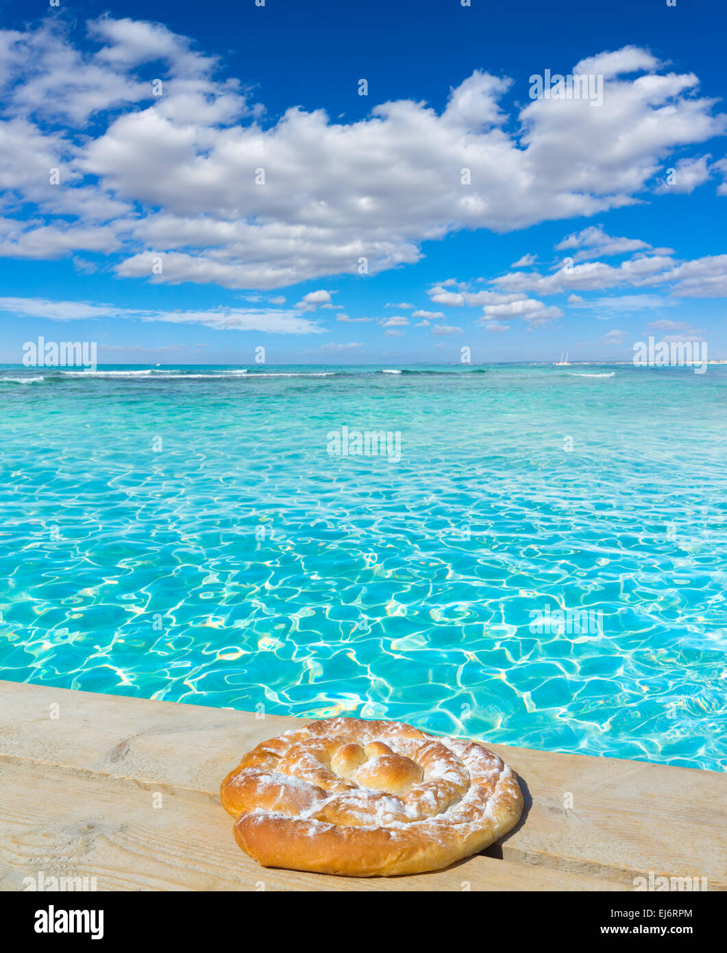 Maiorca Es Trenc ses Arenes spiaggia di Campos Ensaimada Baleari per montaggio di foto Foto Stock