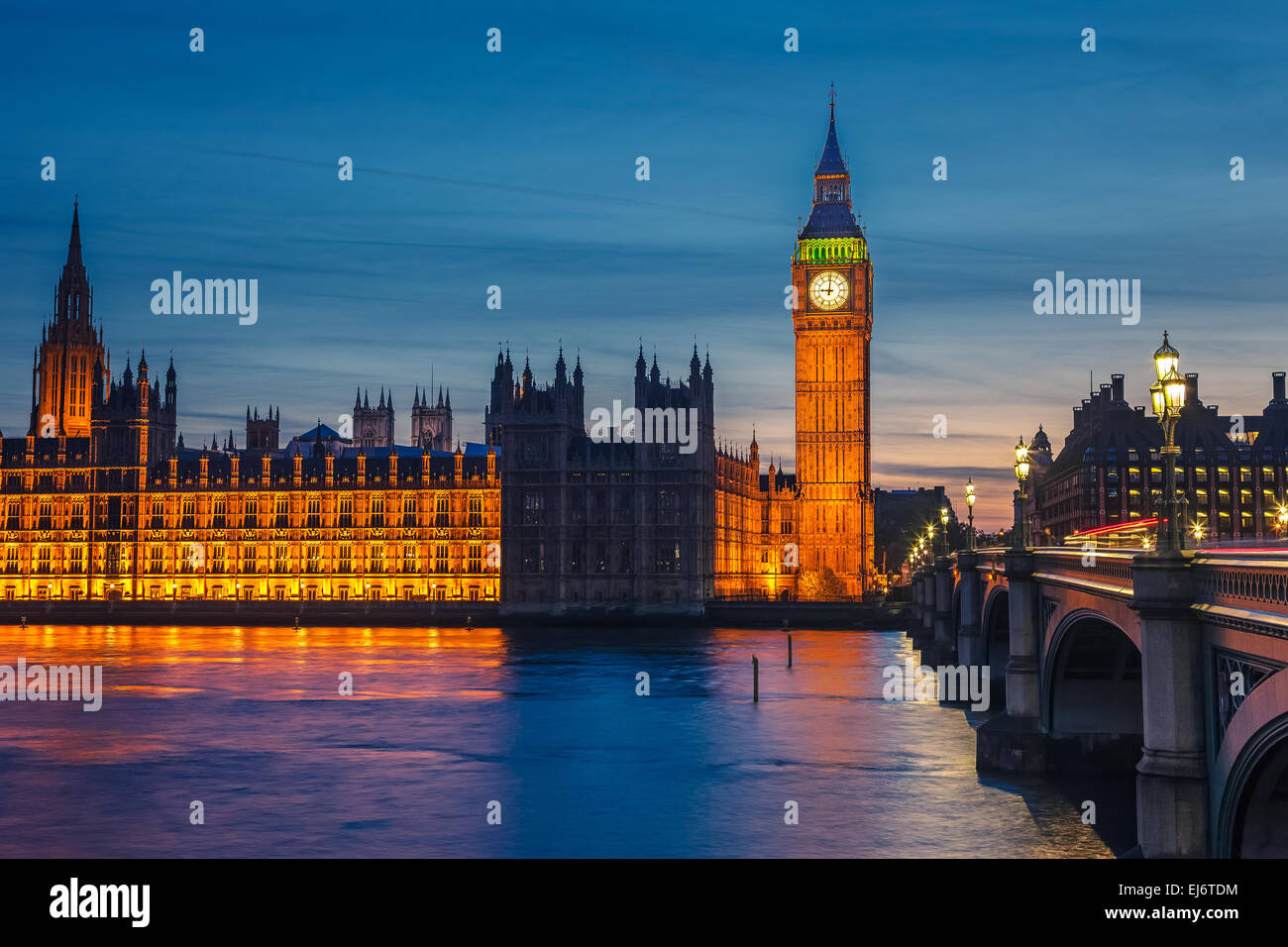 Il Big Ben e le case del parlamento, Londra Foto Stock