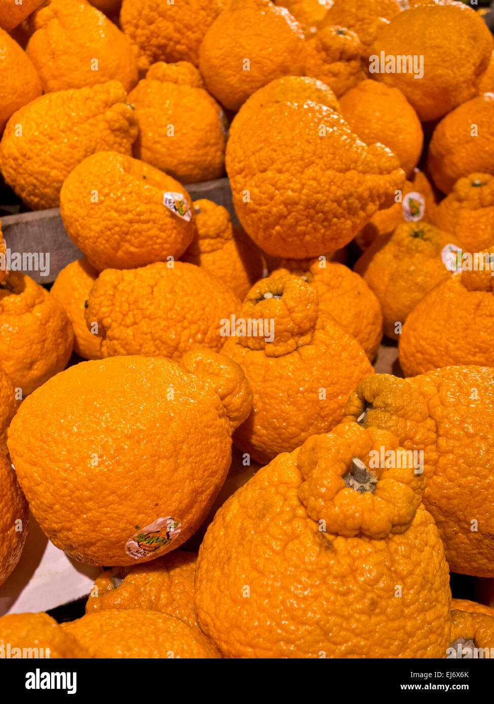 Sumo arance sul display nel negozio. Foto Stock