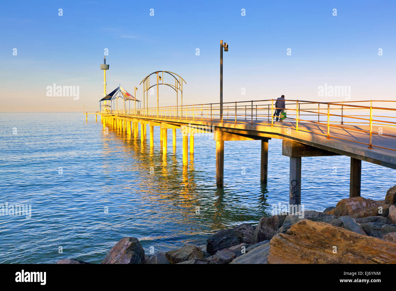 Molo di Brighton Adelaide Australia del Sud Foto Stock