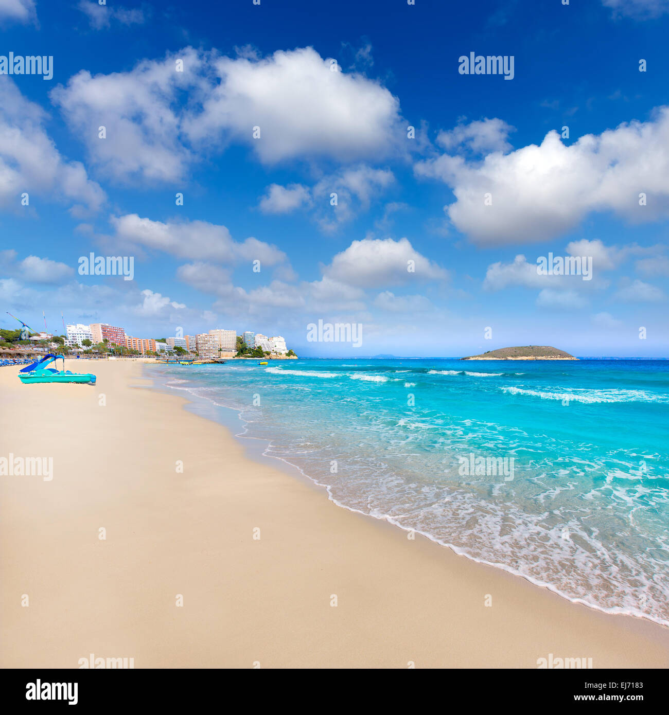 Magaluf Mallorca spiaggia di Magalluf in Calvia Mallorca a Isole Baleari Spagna Foto Stock