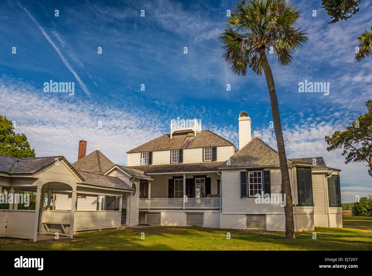 JACKSONVILLE, FLORIDA - 18 gennaio 2015 : Kingsley Plantation a Jacksonville. È stato costruito nel 1797 o 1798 e nominato dopo un Foto Stock