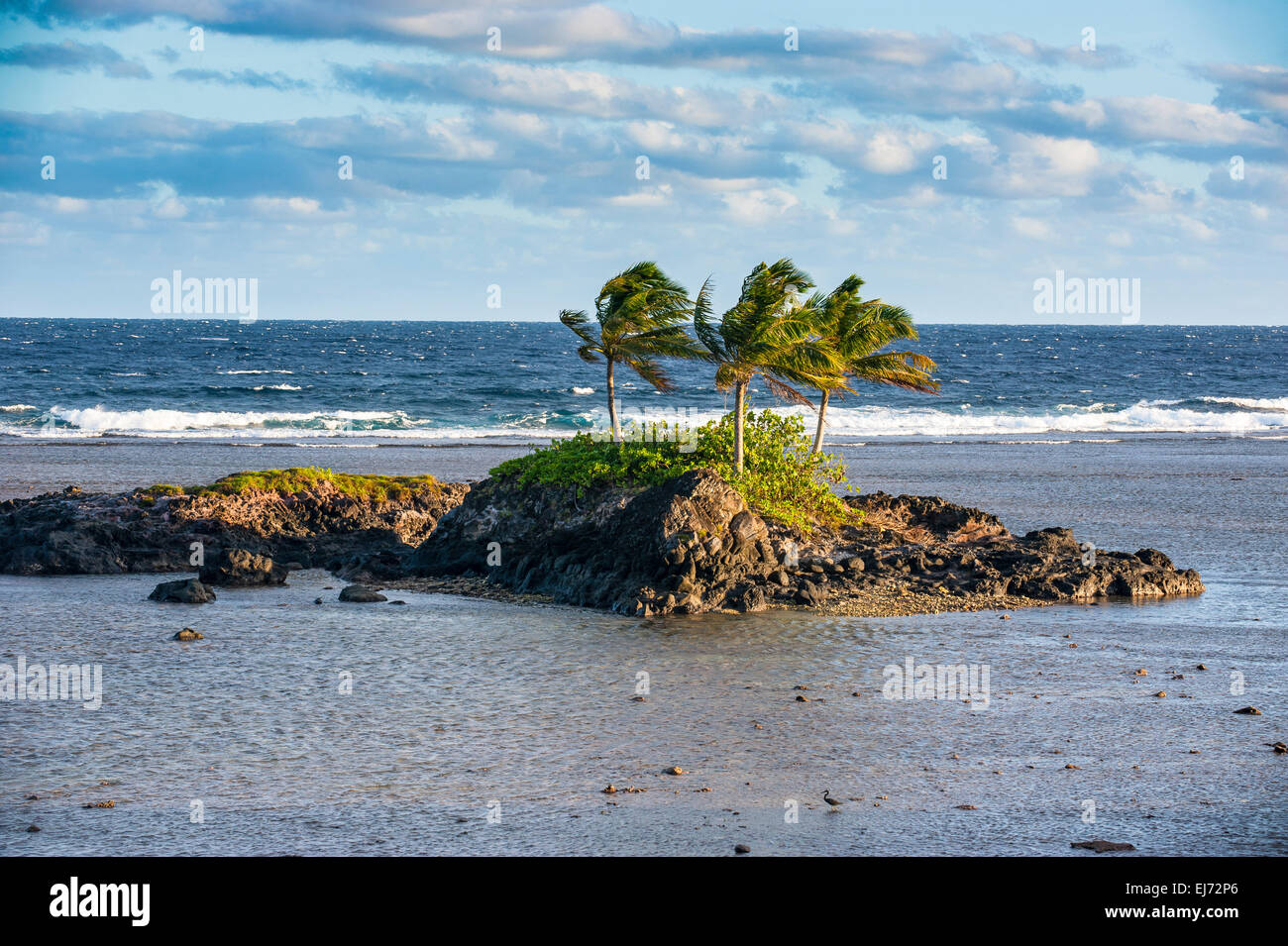 Isolotto roccioso, Tutuila, Samoa americane Foto Stock