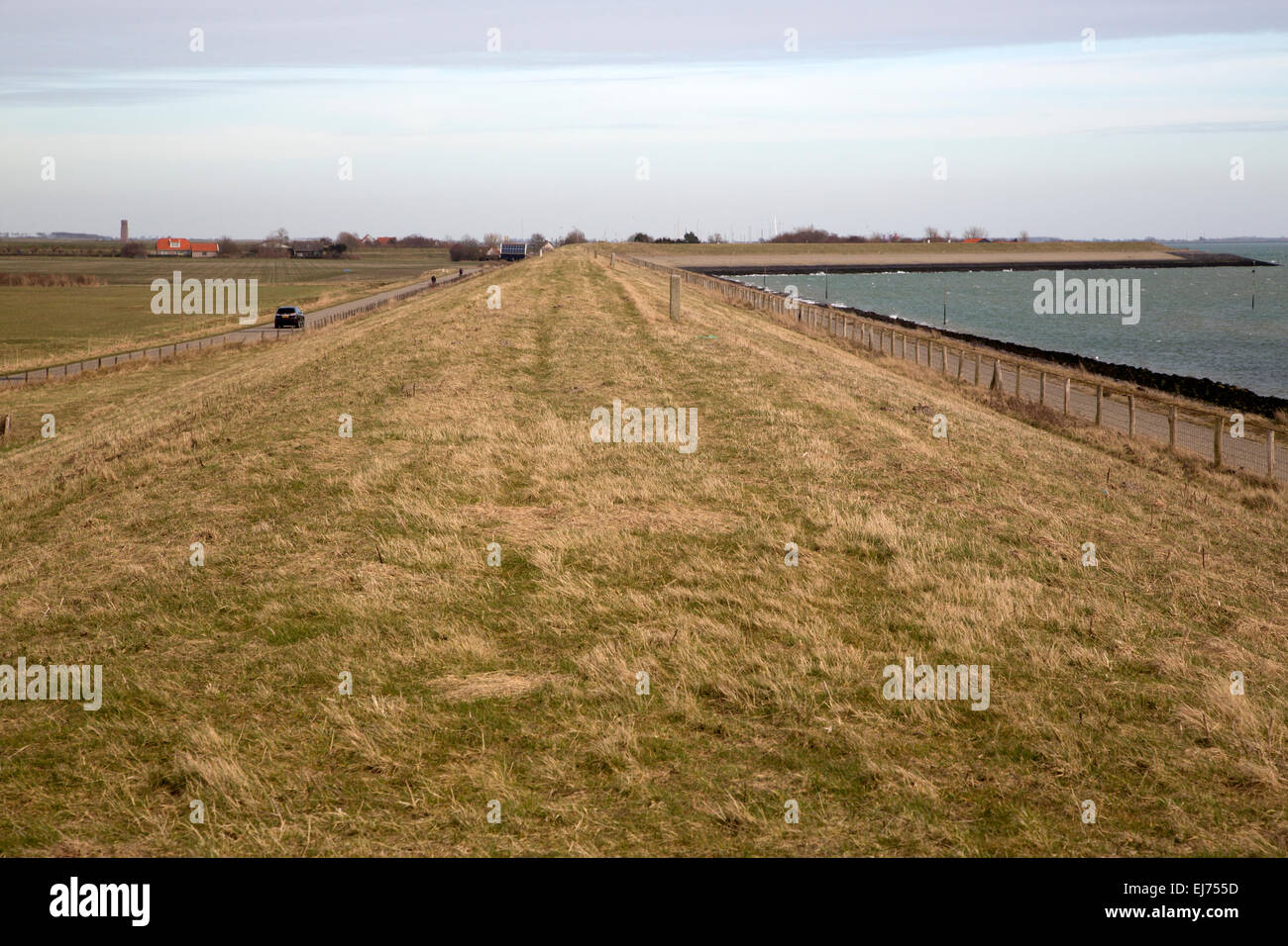 Diga della Schelda Orientale, Zeeland, Paesi Bassi Foto Stock