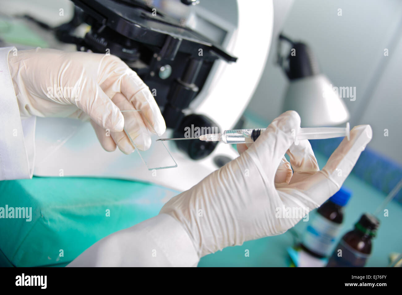 La ricerca scientifica. Foto Stock