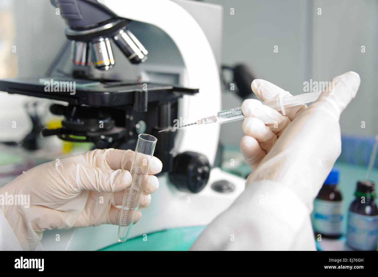 La ricerca scientifica. Foto Stock