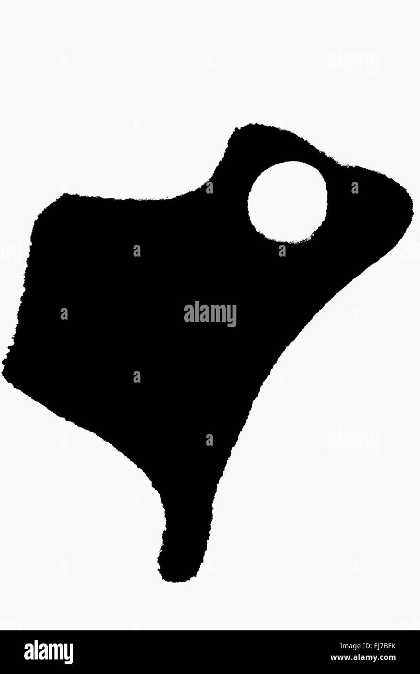 Coperta di neve la pietra in un ruscello, Lapponia, Svezia Foto Stock