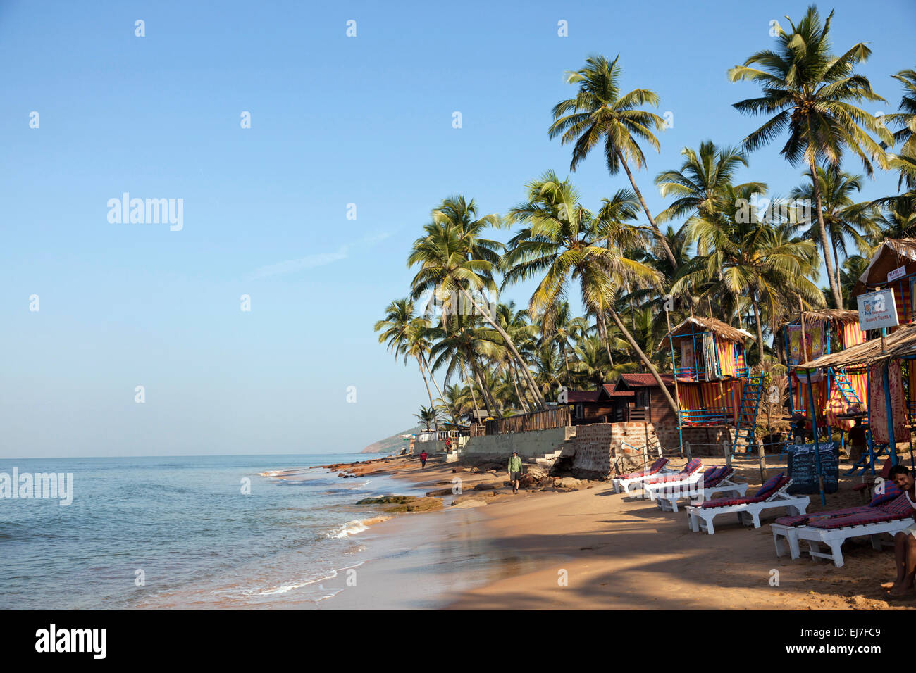 Anjuna beach, Anjuna, Goa, India, Asia Foto Stock