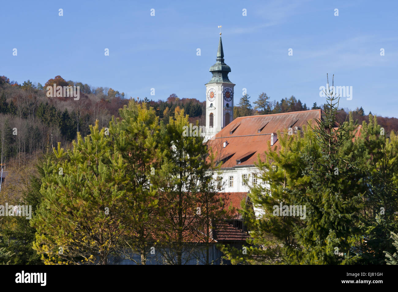 Abbazia Schaeftlarn, Baviera, Germania Foto Stock