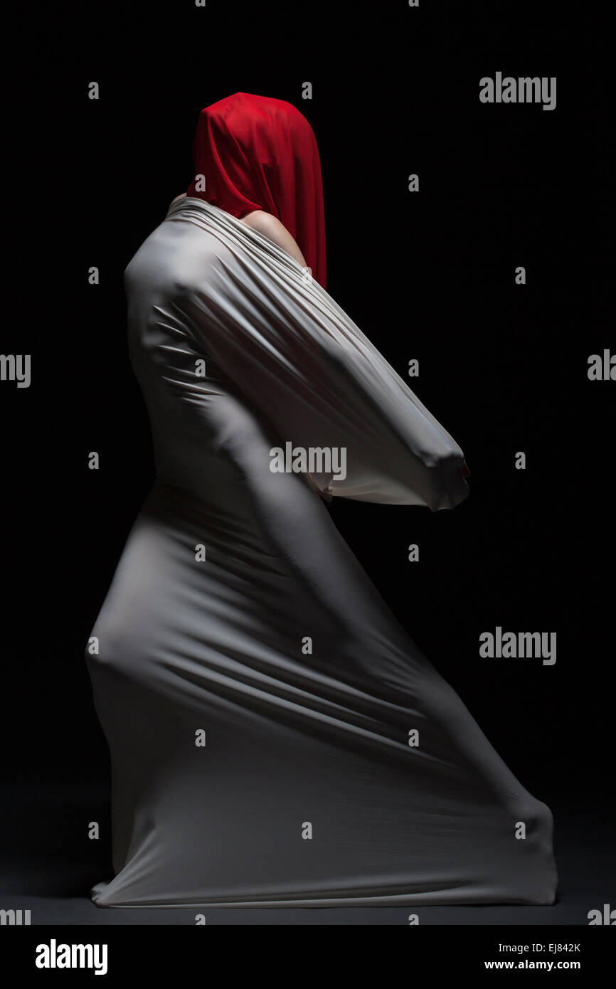 Concetto di dolore - senza volto silhouette femmina Foto Stock