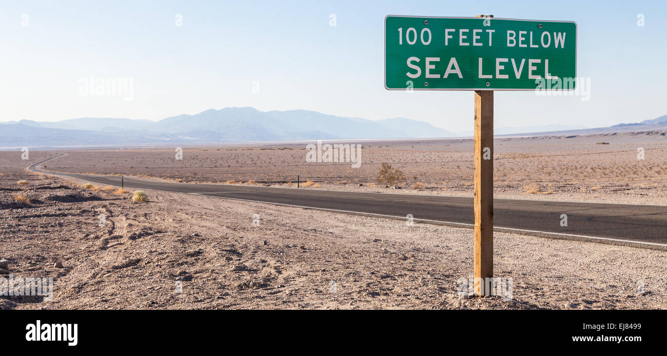 Sotto il livello del mare Foto Stock