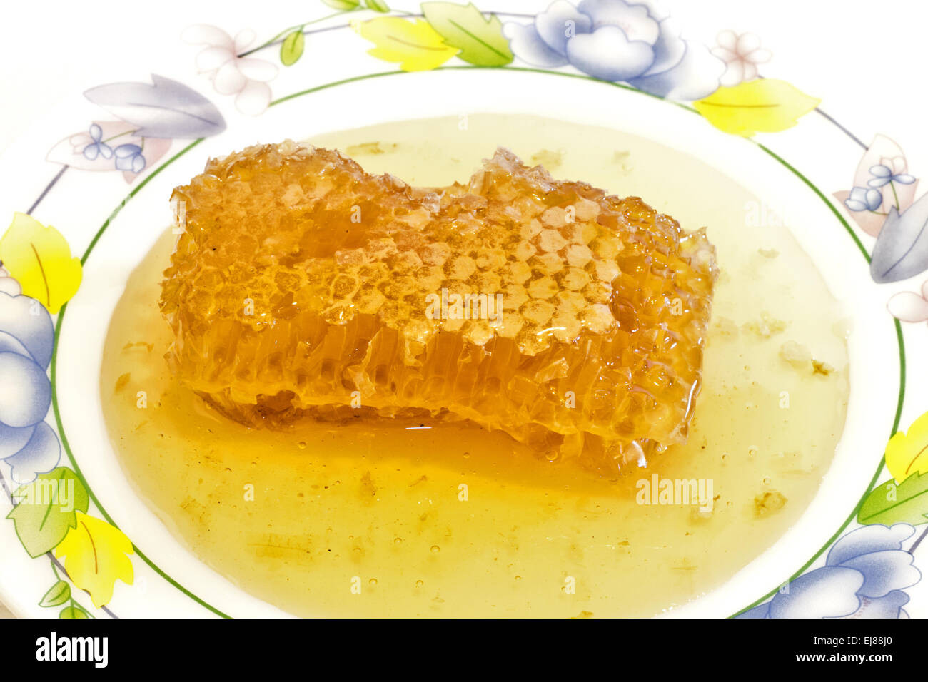 Fresca con miele di favo di miele . Foto Stock