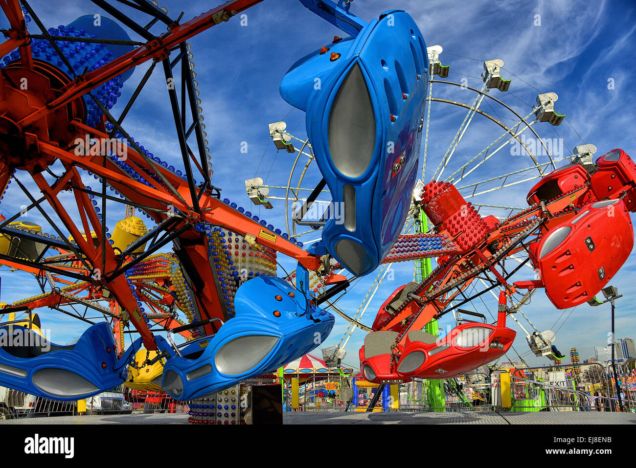 Luna Park - corsa Foto Stock
