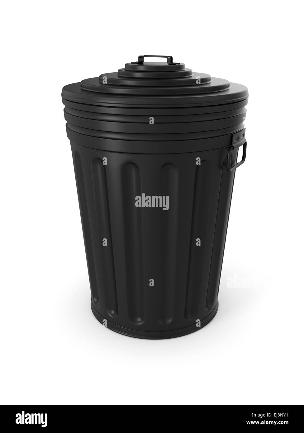 Cestino nero può essere isolato su sfondo bianco Foto Stock