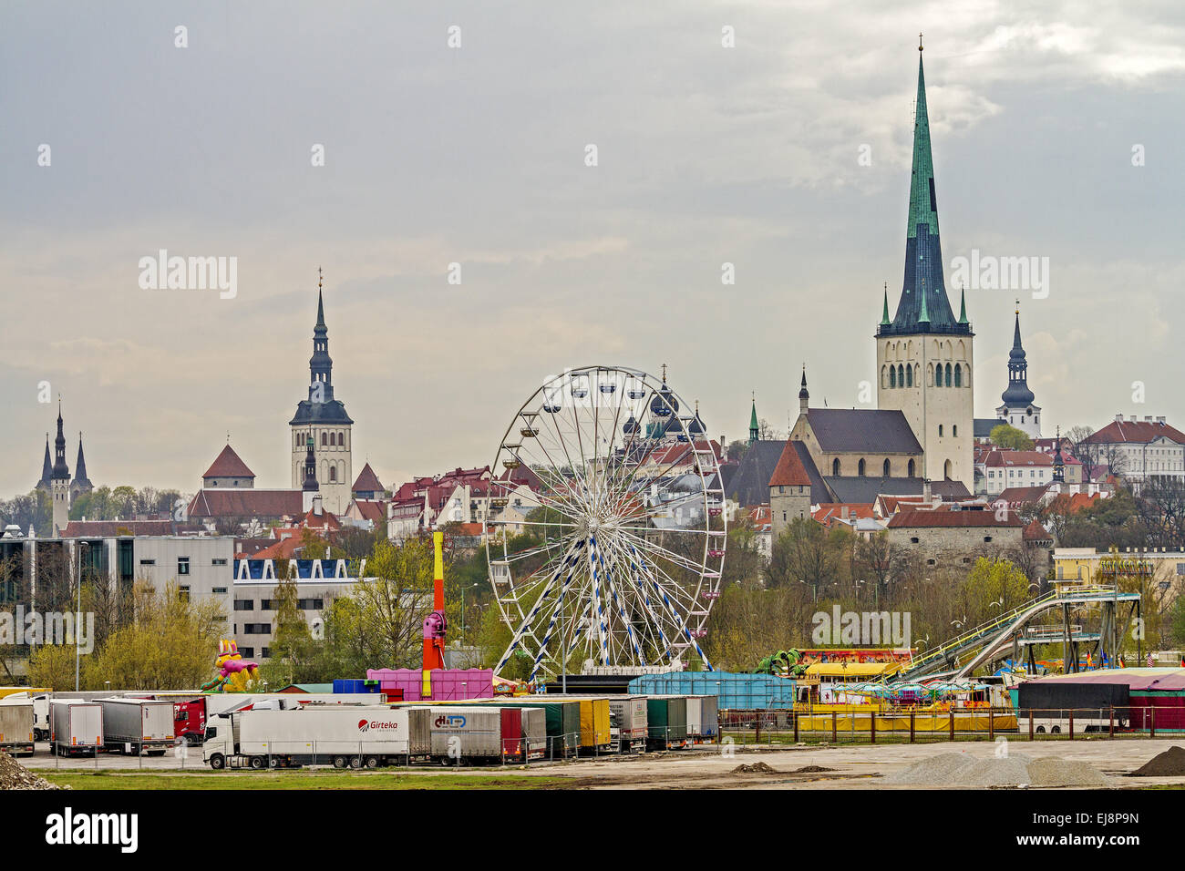 Carrello park e fiera a Tallinn Estonia Foto Stock