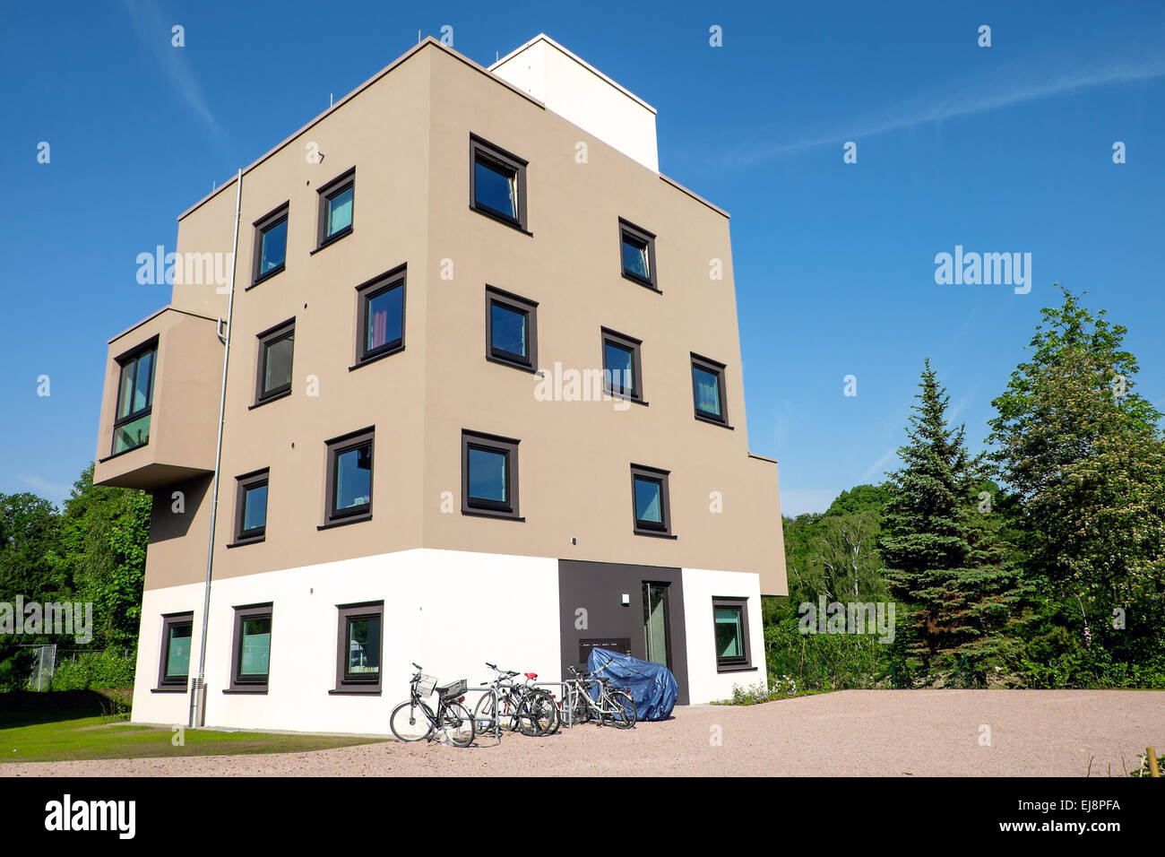 Moderno appartamento marrone house Foto Stock