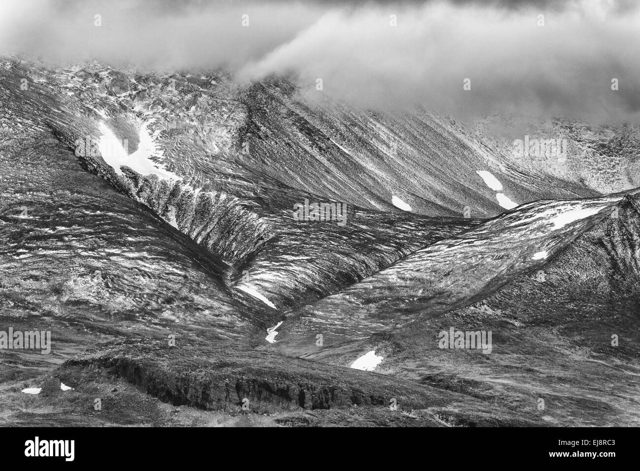 Paesaggio in Sjaunja riserva naturale, Svezia Foto Stock