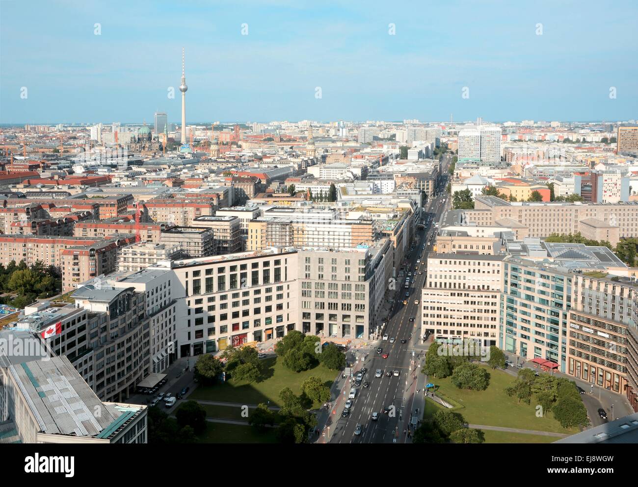 Berlino dalla prospettiva di un uccello Foto Stock