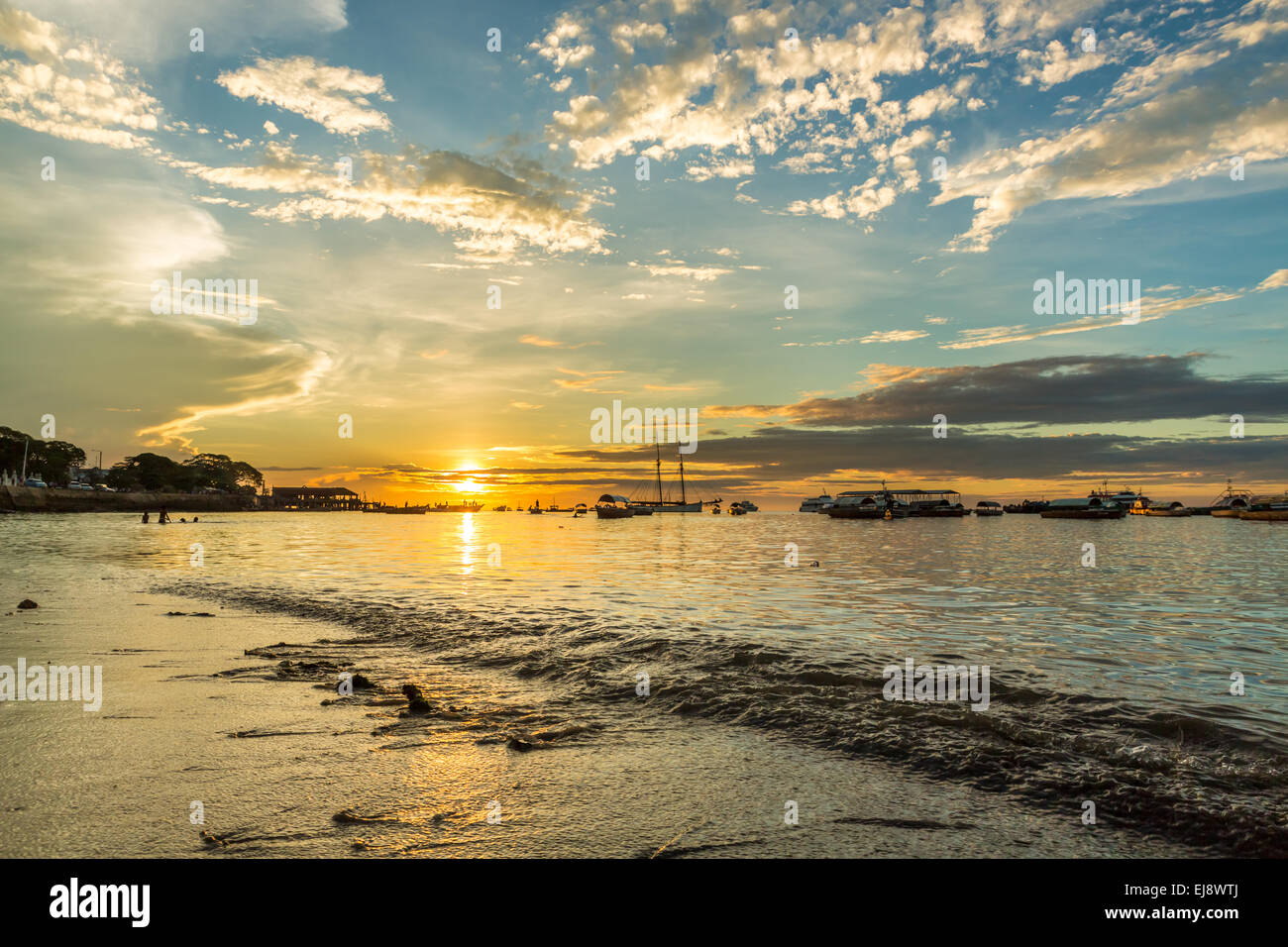 Tramonto sull'Oceano Indiano Foto Stock