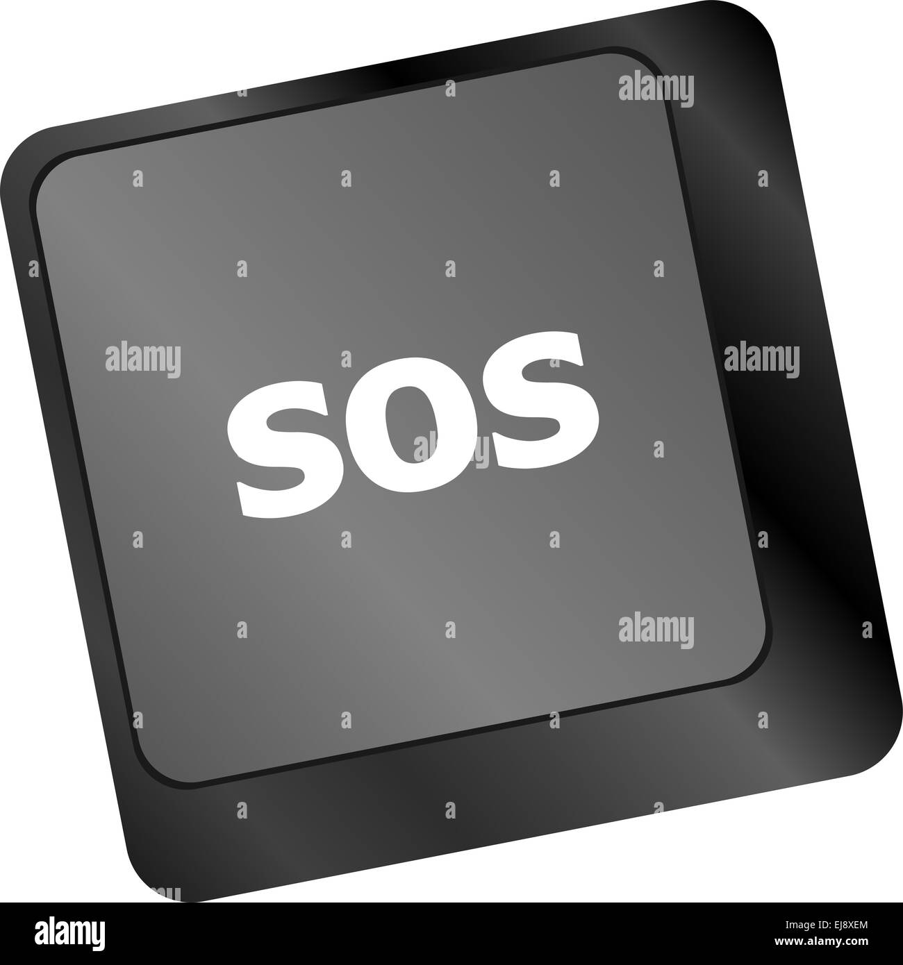 Pulsante calcolatore con segno tasto di sos Foto Stock