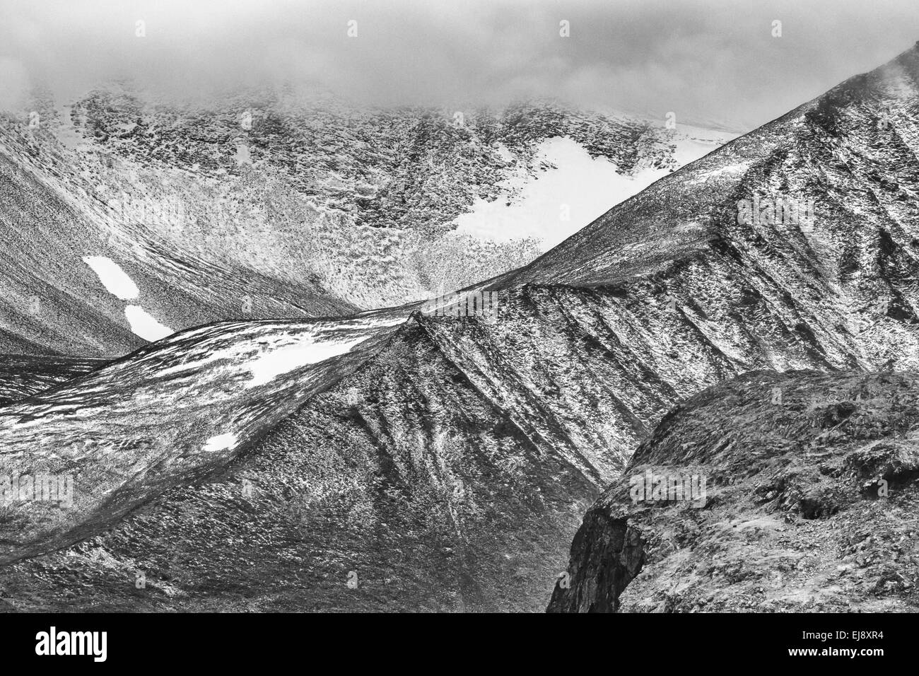 Paesaggio in Sjaunja riserva naturale, Svezia Foto Stock