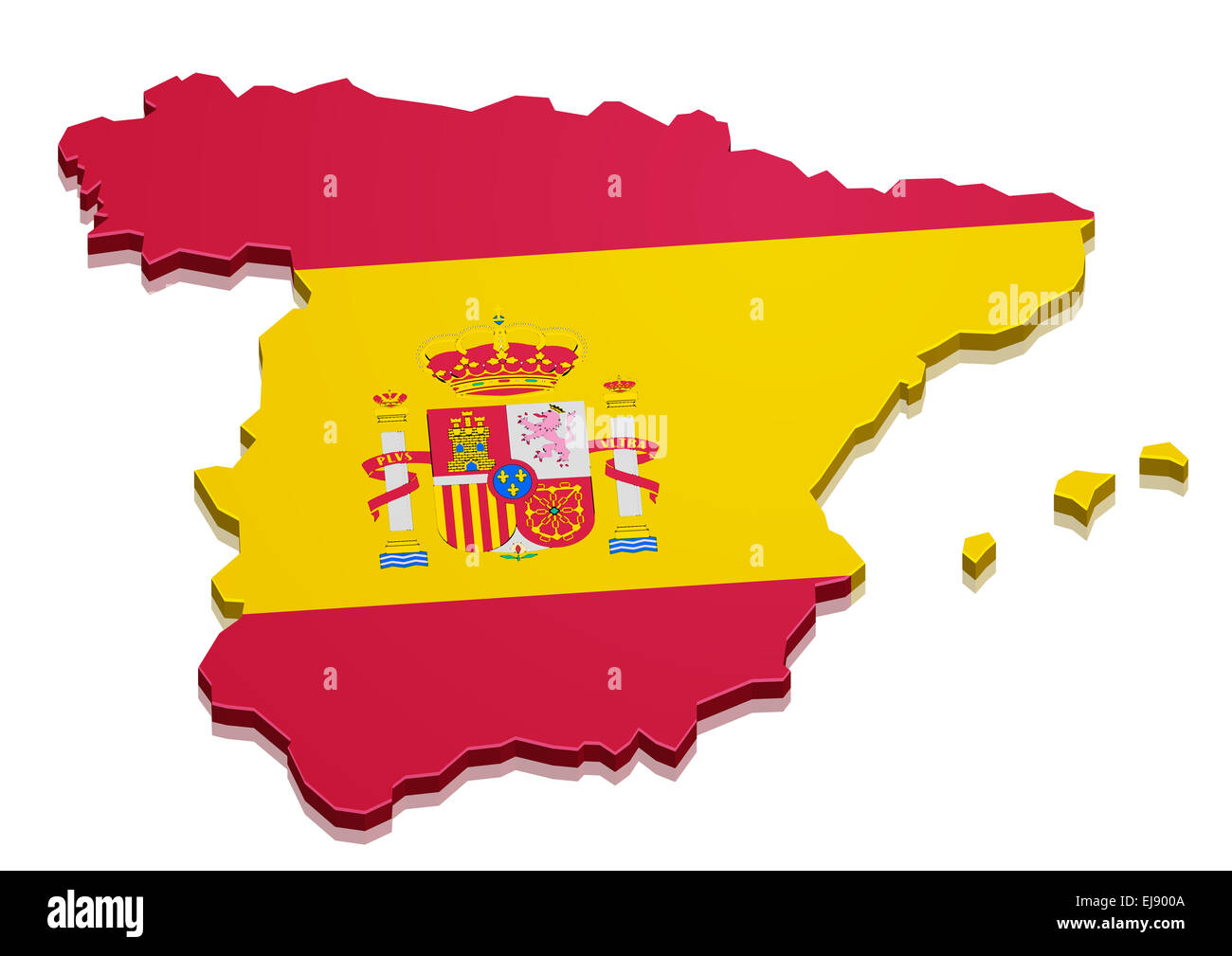 Mappa di Spagna Foto Stock
