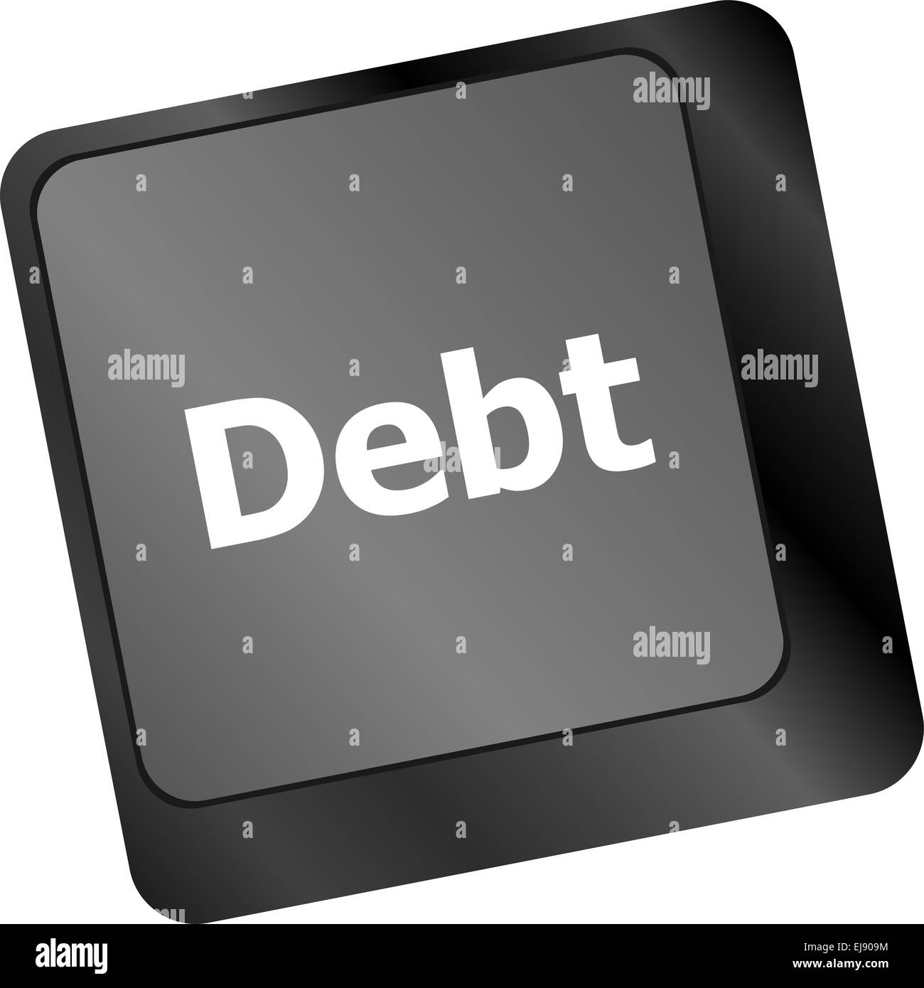 Tastiera del computer il tasto del debito, la concezione di business Foto Stock