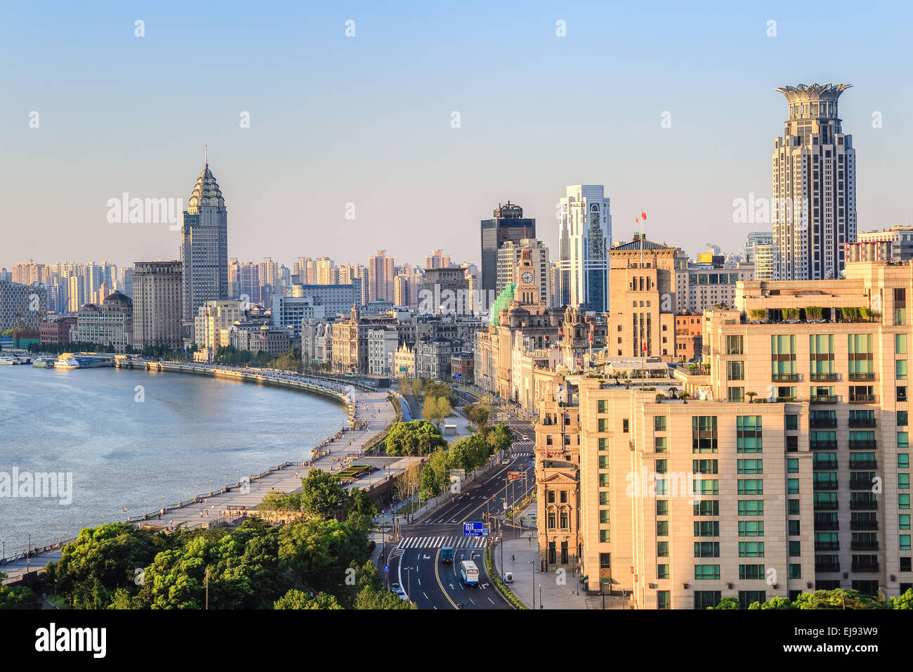 Shanghai bund closeup Foto Stock