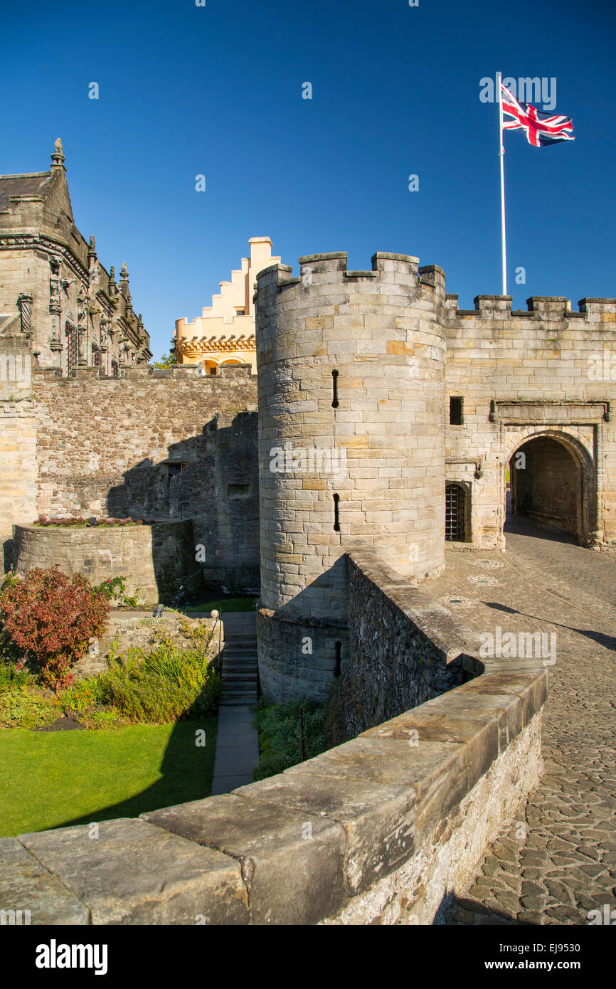 Ingresso al Castello di Stirling, Stirling, Scozia, Regno Unito Foto Stock