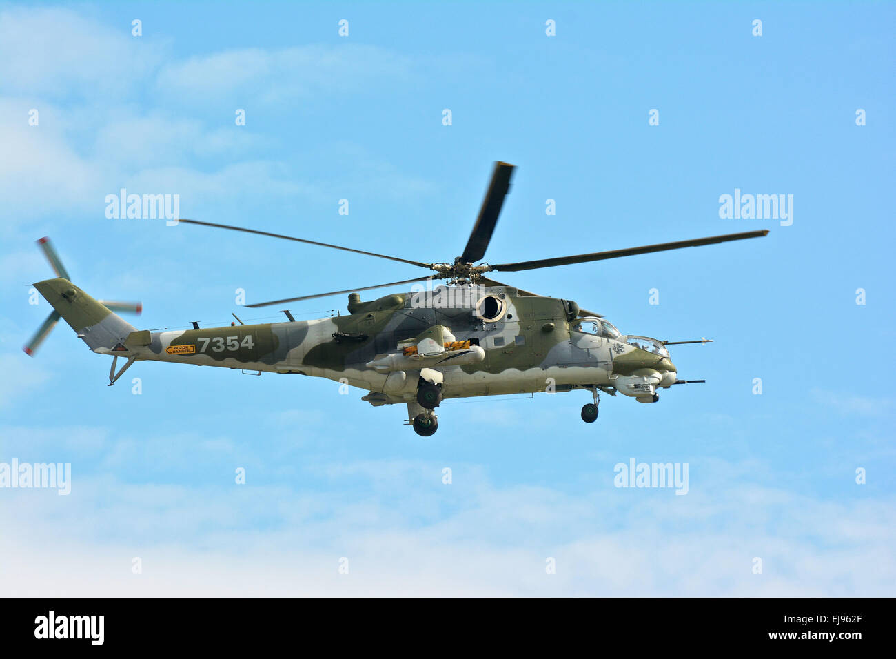 Russo Helikopter attac MI-24V Foto Stock