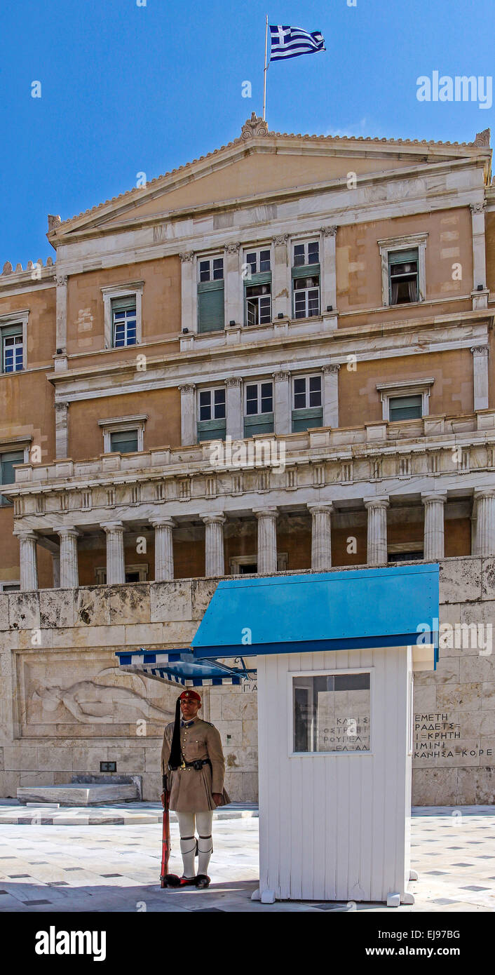 Grecia Atene Hellenic europeo, il cambio della guardia Foto Stock
