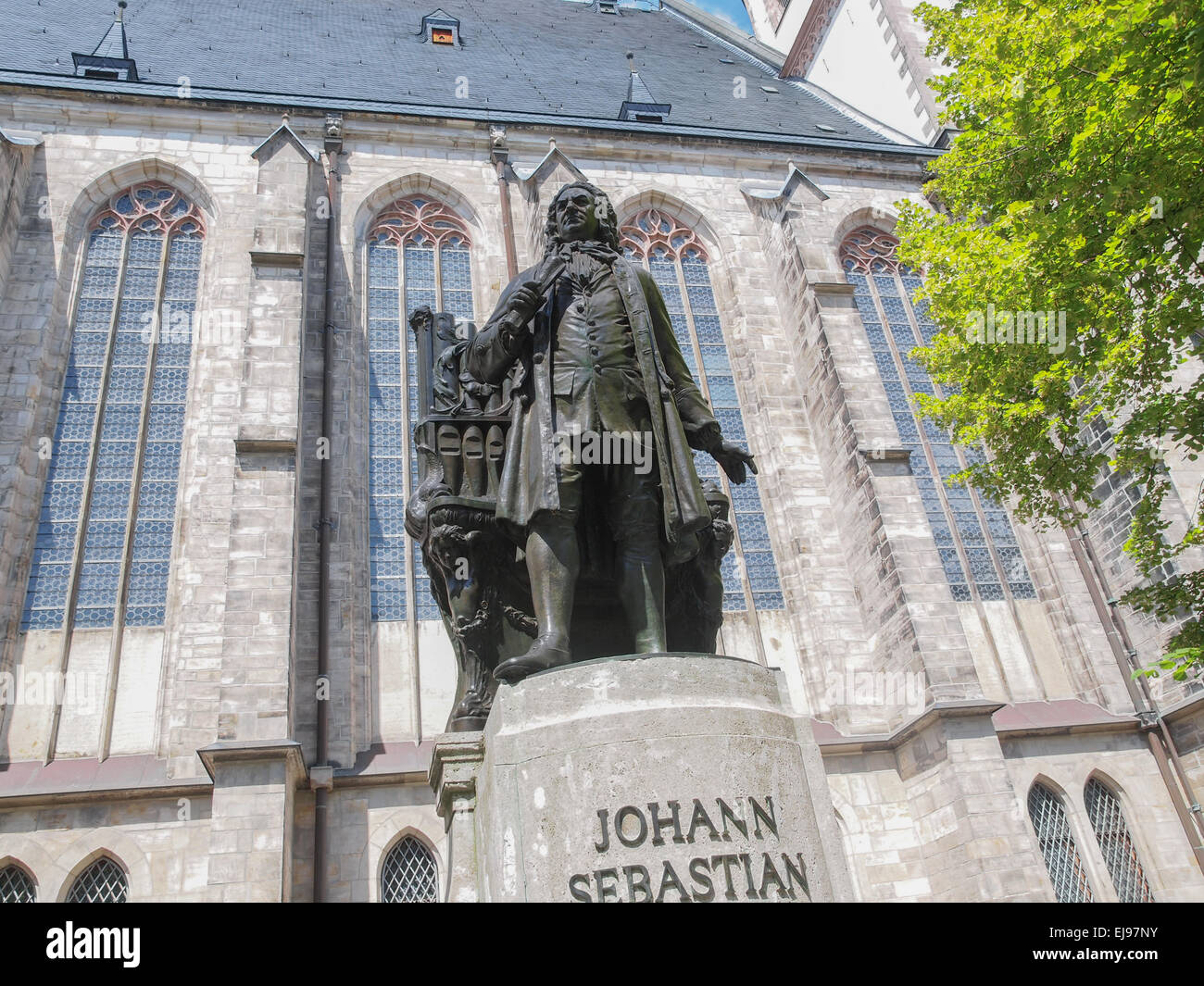 Neues Bach Denkmal Foto Stock