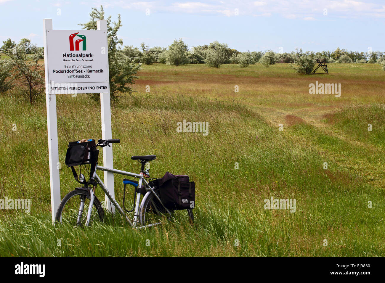 Il lago di Neusiedl National Park, Austria Foto Stock