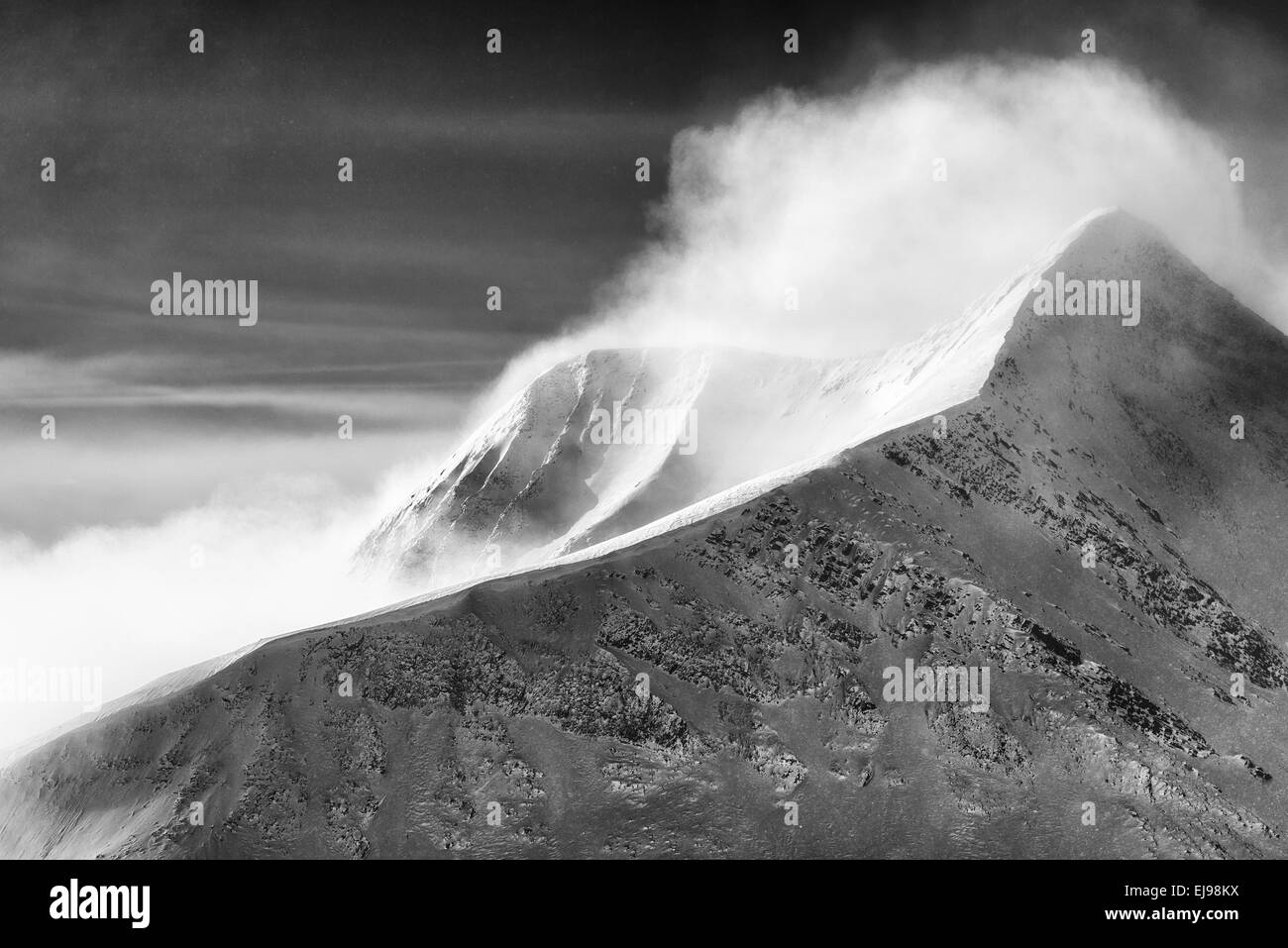 Paesaggio in Stuor Reiaddavaggi, Lapponia, Svezia Foto Stock