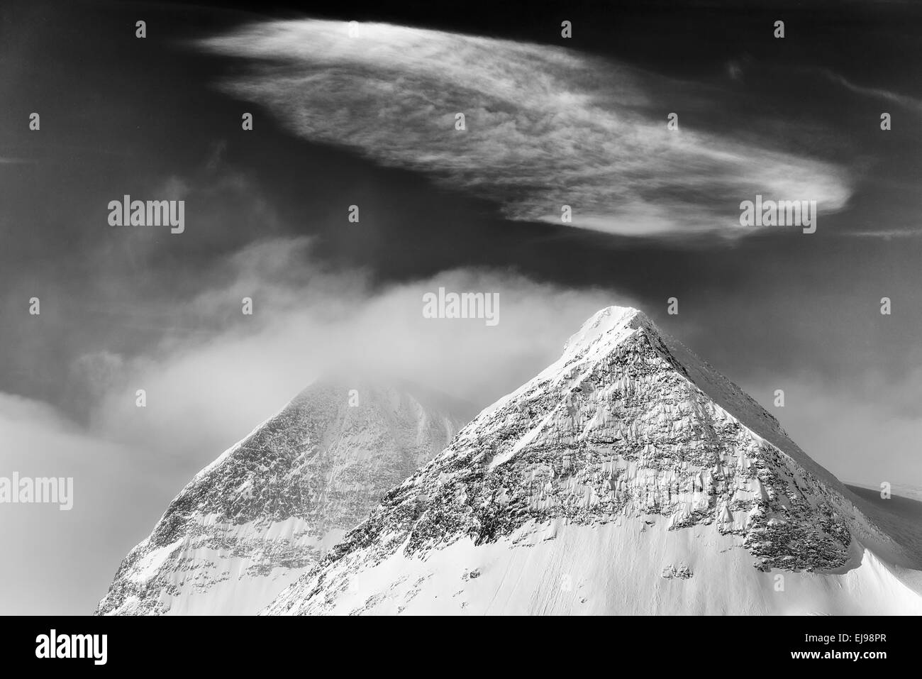 Paesaggio in Stuor Reiaddavaggi, Lapponia, Svezia Foto Stock