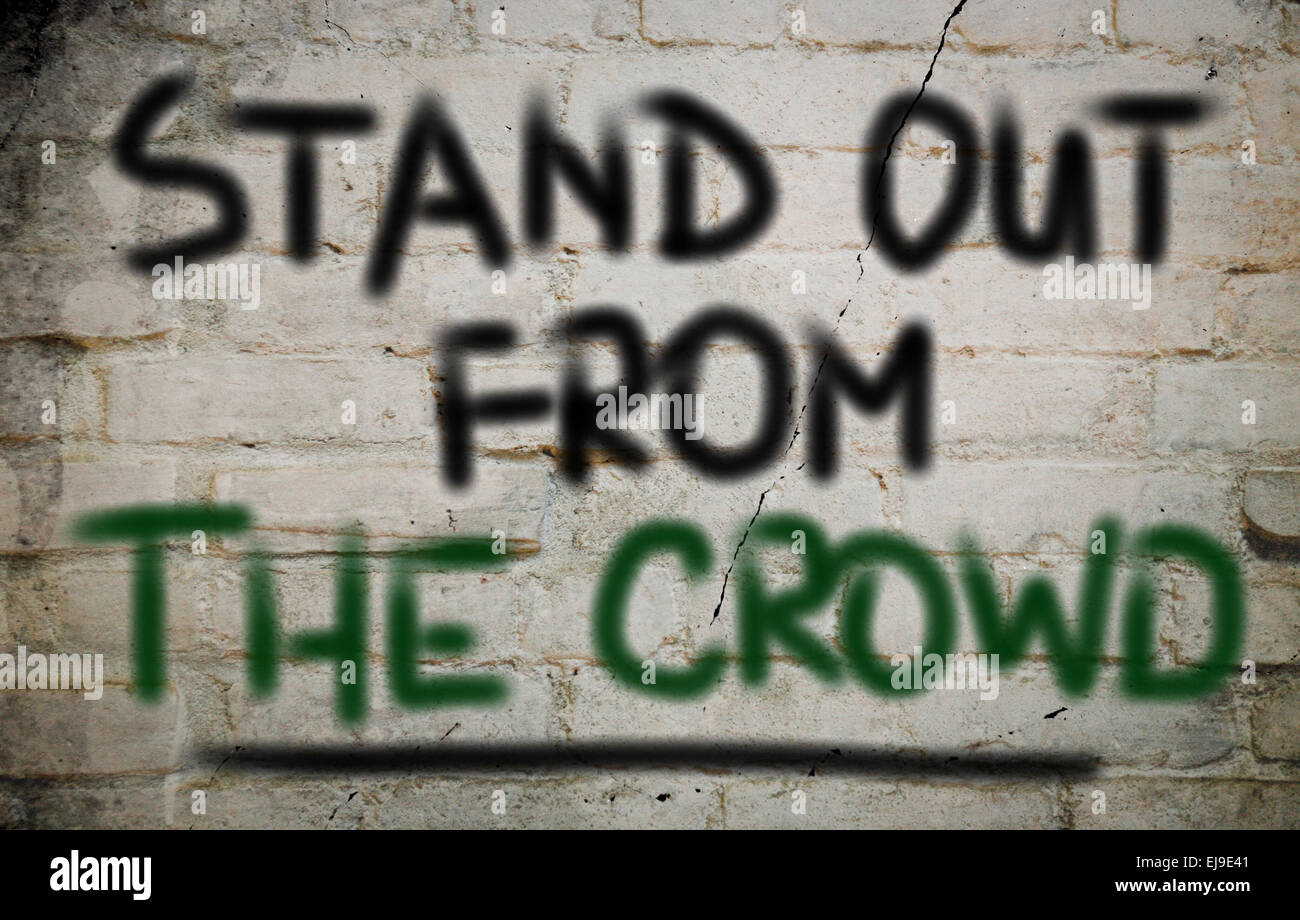 Distinguiti dalla folla Concept Foto Stock