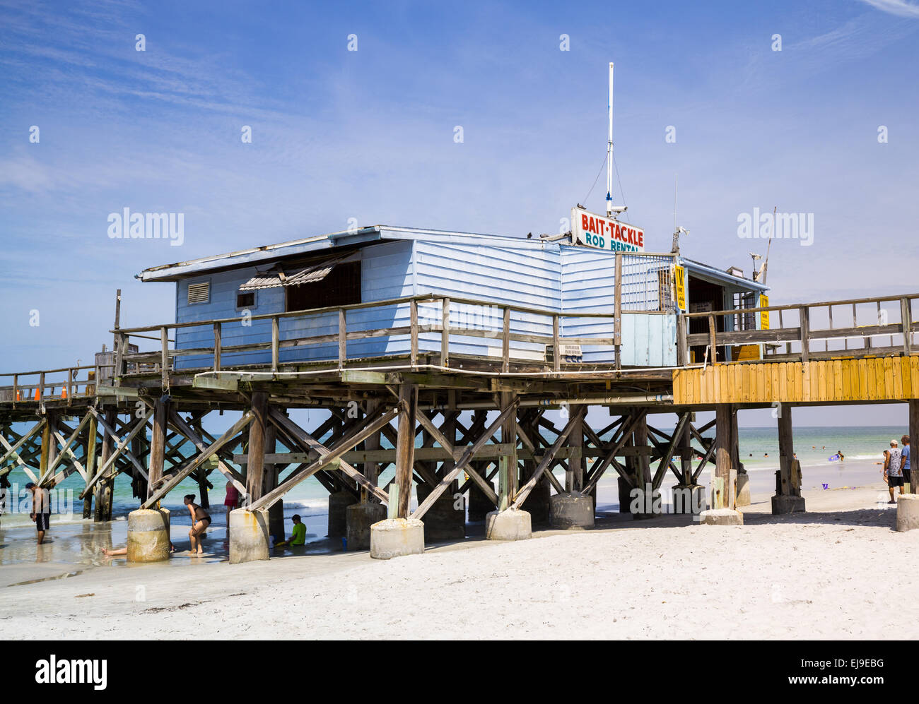Redington Beach e il molo a Pinellas County Foto Stock